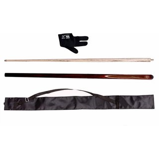 Jbb Combo Of Peradon Half Vaccum Joint Glossy Finish Snooker N Pool Cue With Cue Cover N Glove