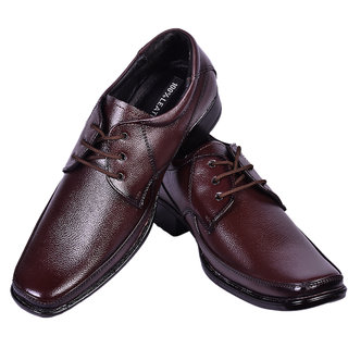 Somugi Genuine Leather Brown Formal Lace up shoes