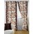JBG Home Store Floral Brown Beautiful Door Curtain( 4 x 7 Ft)