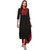 Janasya Women's Black Printed Crepe Asymmetric Kurti