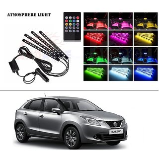 Buy AutoStark 4 In1 Atmosphere Music Control 12 Led Foot Strip Light Car Interior Decorative Light 12 LED Maruti Suzuki New Baleno Online 499 from ShopClues