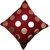 Maroon Velvet Cushion Covers with Golden Patch  16 by 16  by Color Expressions
