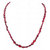 Ruby Gemstone Oval Shaped Bead Single Row Necklace
