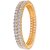 Aabhu American Diamond Designer Gold Plated Trendy Bangles Kada Set Jewellery .