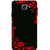 Galaxy J7 Max Case, Galaxy On Max Case, Red Black Floral Design Slim Fit Hard Case Cover/Back Cover for Samsung Galaxy J7 Max