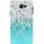 Galaxy J7 Max Case, Galaxy On Max Case, Silver Sparkles Aqua Blue Slim Fit Hard Case Cover/Back Cover for Samsung Galaxy J7 Max