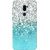 Coolpad Cool 1 Case, Silver Sparkles Aqua Blue Slim Fit Hard Case Cover/Back Cover for Coolpad Cool 1