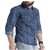 Urbano Fashion Men's Blue Casual Slim Fit Denim Shirt