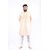Anjani Ethnic Cream Colour Plain Full Sleeve Long Silk Kurta Form Men
