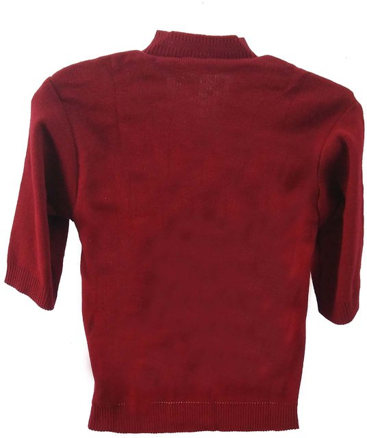 Red colour ladies woollen blouse in very easy step ( Part :- 2 ) - YouTube