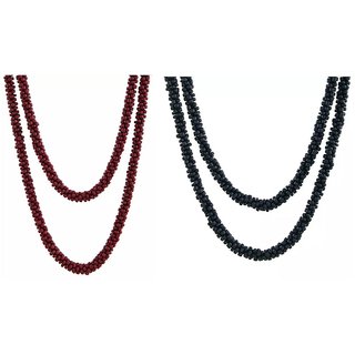 Buy Urbanela Beads jewellery necklace set pack of 2 ADBL03 Online