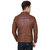 Brown Plain Winter Pu Leather Jacket For Men  boys