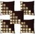Freely Coffee Color Gold Leather Patches Cushion Cover (1616 Inches) - Pack of 5 - (DC-LB-COF)