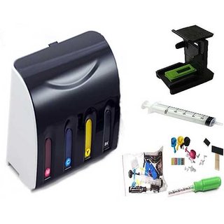 Green empty ciss ink system for DeskJet Ink Advantage 3835 All-in-One Multi-function Wireless Printer Multi Color Ink offer