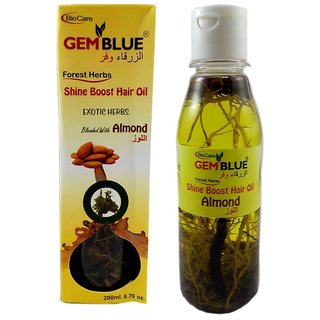 herbs biocare gem forest hair almond 200ml shine boost blend oil shopclues