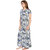 Be You Serena Satin Black-Blue Women Floral Printed Nightgowns Combo pack of 2