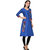 Inspire world TAFTA (poly) with imported sequence overlay cheque print Blue Party wear Kurti For Womens