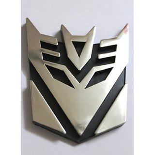 Transformers Decepticon Medium 3D Chrome Sticker Logo Badge emblem for Car Bike SUV Jeep