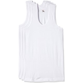 RUPA JON Men\'s White Cotton Vest Pack of 3