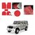 AutoStark Anti Slip Noodle Car Floor Mats Set of 5-Red For Mahindra Bolero