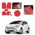 AutoStark Anti Slip Noodle Car Floor Mats Set of 5-Red For Fiat Punto
