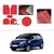AutoStark Anti Slip Noodle Car Floor Mats Set of 5-Red For Tata Indica Vista