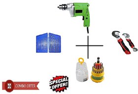 Special Combo Offer Shopper52 Drill Machine With 13Pcs Drill Bit Set , Snap N Grip and 31 pcs toolkit