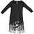 Lil Orchids Girls Casual Foil Printed Dress