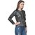 Rosella Biker Black Faux Leather Jacket