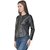 Rosella Biker Black Faux Leather Jacket