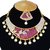 Pink Pearl Designer Gold Plated Kundan Zerconic Necklace Set Earrings