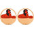 CollarFolk Birch Wood Printed Coasters Lion Tea Coasters - Orange Black