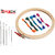 Reglox 5 Cross Stich Embroidery Threads + 5 Pcs Sewing needle with Wooden Embroidery Hoop Ring Frame