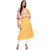 Janasya Women's Yellow Printed Crepe A-Line Kurti