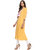 Janasya Women's Yellow Printed Crepe A-Line Kurti