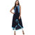 Janasya Women's Navy Blue Solid Crepe High Low Hemline Kurti