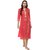 Janasya Women's Pink Foil Printed Crepe Straight Kurti