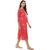 Janasya Women's Pink Foil Printed Crepe Straight Kurti