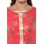 Janasya Women's Pink Foil Printed Crepe Straight Kurti