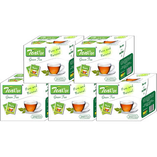 5 Boxes Of Tealyfe Green Tea - 100 Tea Bags