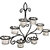 Hosley 8 cup wall sconce with free tealights