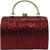 Bagizaa Maroon Silk Clutch For Women With Lock Closure ,Fixed Strap