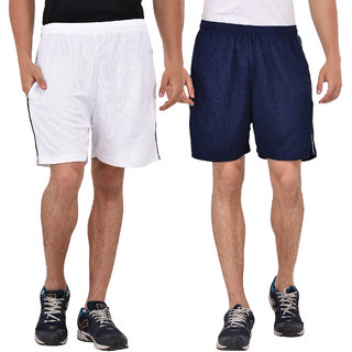 Pack of 2 Knee Length Shorts (Navy Blue and White)