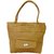 Bagizaa Brown PU Handbag For Women With Zip Closure ,Fixed Strap