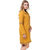 Texco Mustard Longline Lace Detailed Lapel Collar Party Coat