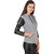 Texco Black Leather Long Sleeve Grey Party Sweatshirt