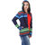 Texco Navy striped Hooded Smart Casual Cardigan