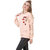 Texco Peach Distructed Patched Winter Sweatshirt
