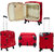 Timus Salsa 55  65 CM 4 Wheel Trolley Suitcase For Travel Set of 2 Expandable  Cabin and Check-in Luggage -  (Red)