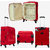 Timus Salsa 55  65 CM 4 Wheel Trolley Suitcase For Travel Set of 2 Expandable  Cabin and Check-in Luggage -  (Red)